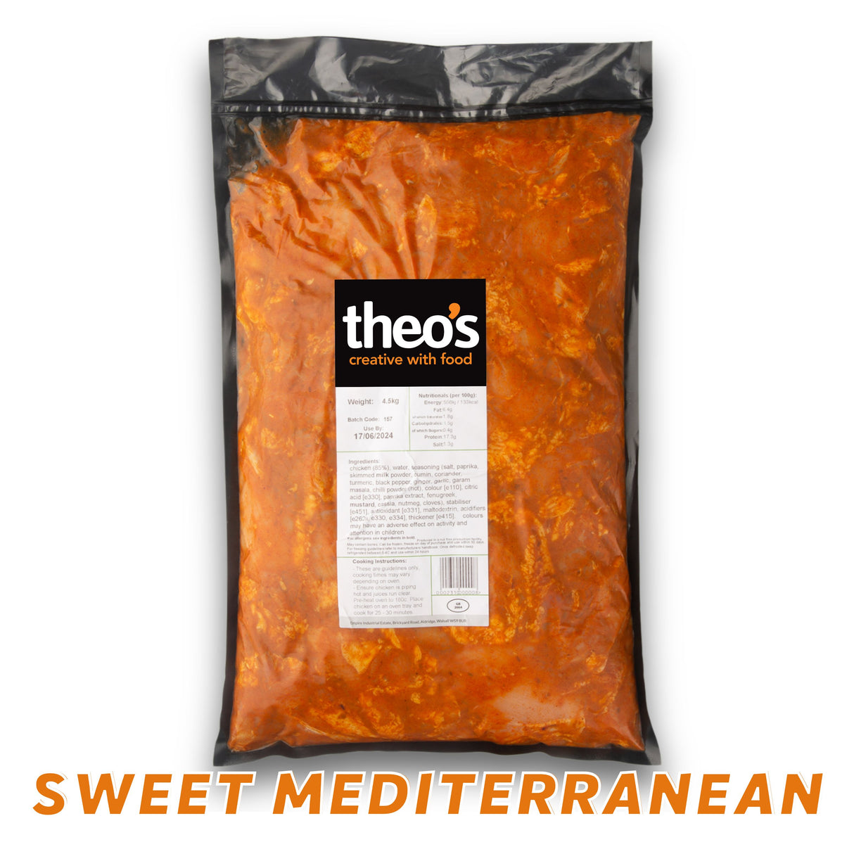 Sweet Mediterranean Chicken Kebab Theo’s