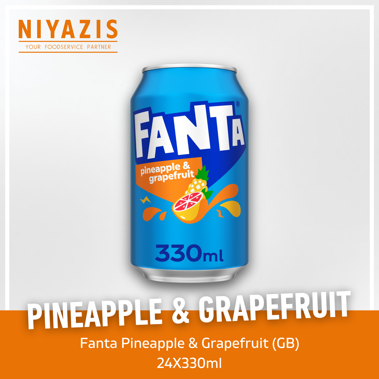 Fanta Pineapple & Grapefruit Cans-(GB)-24x330ml