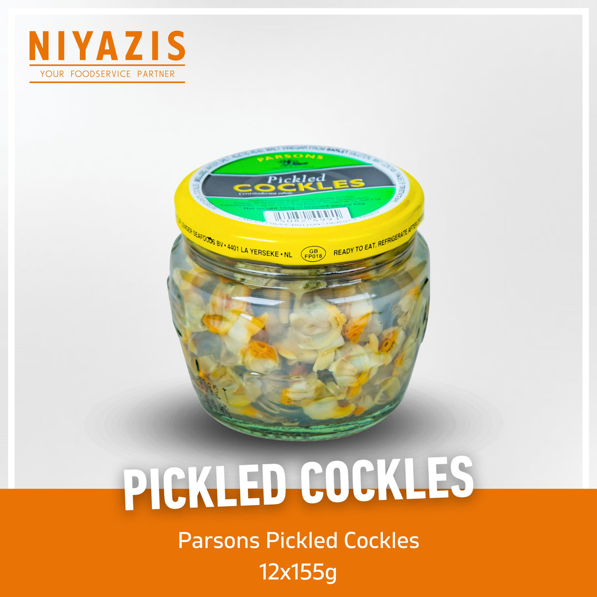 Parsons Pickled Cockles Jars 12x155g