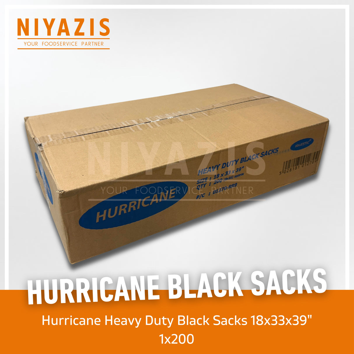 HURRICANE BLACK SACKS (18X33X39") 1X200