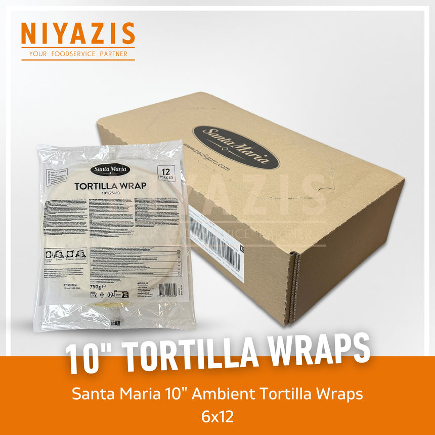 10” SANTA MARIA AMBIENT TORTILLA WRAPS 12X6