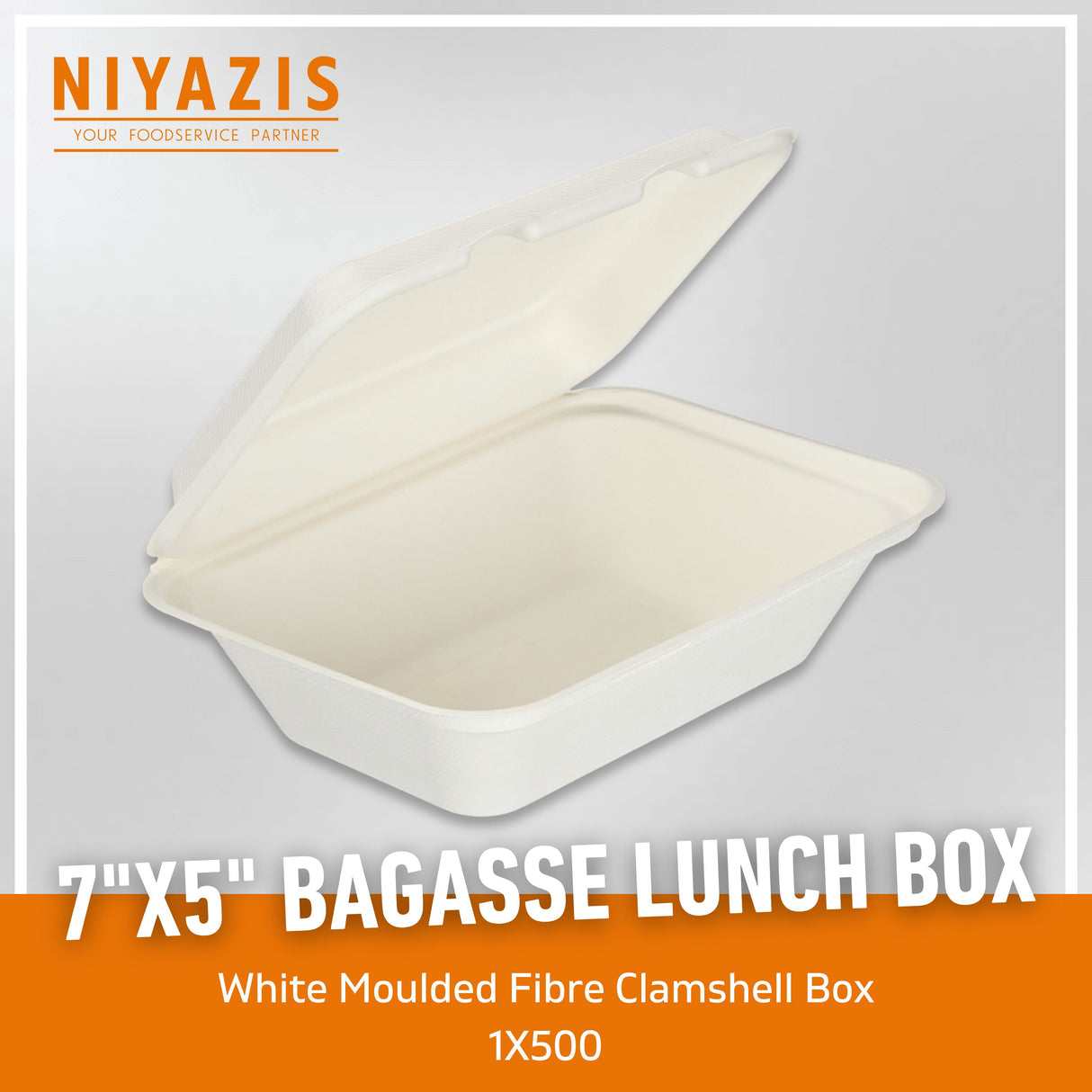7"X5" Bagasse Food Box - 1x250