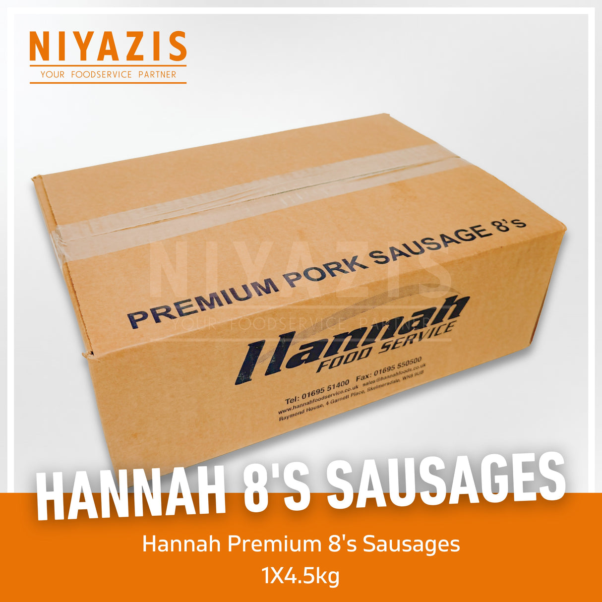 Hannah Premium Pork Sausages 8's