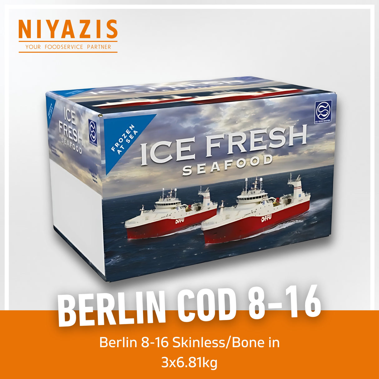 Berlin 8-16 Cod Skinless 3x6.81kg