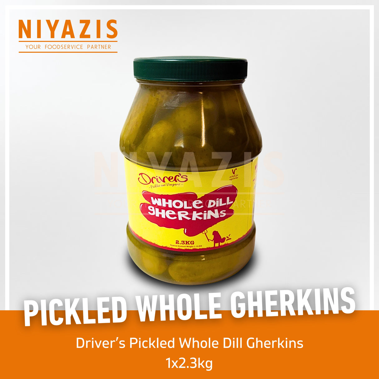 Driver's Pickled Whole Dill Gherkins 1x2.3kg