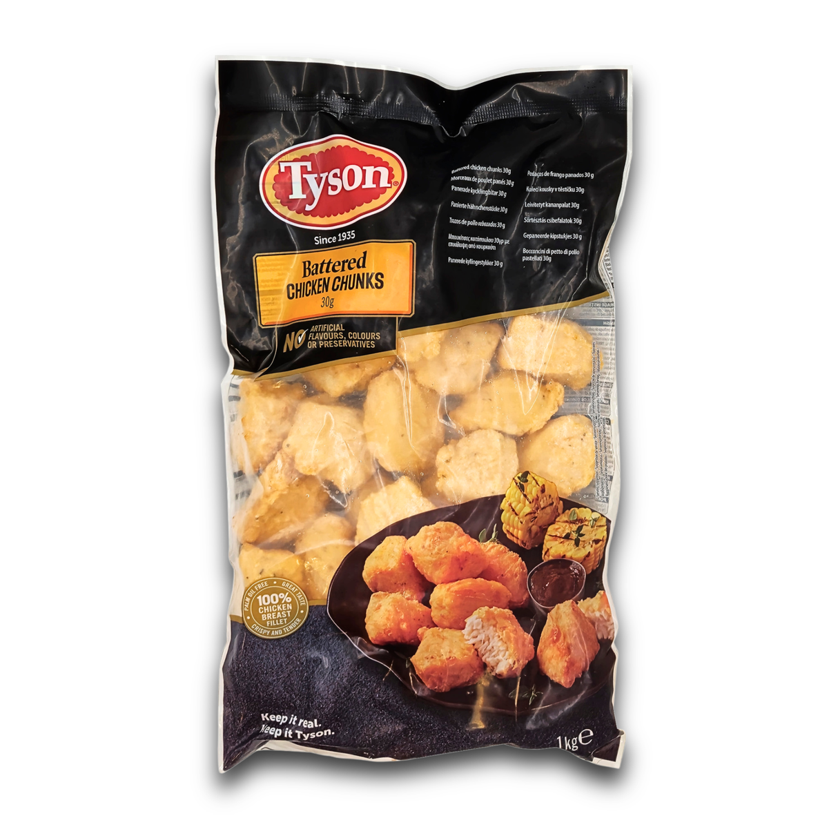 Tyson Battered Chicken Breast Chunks 1kg