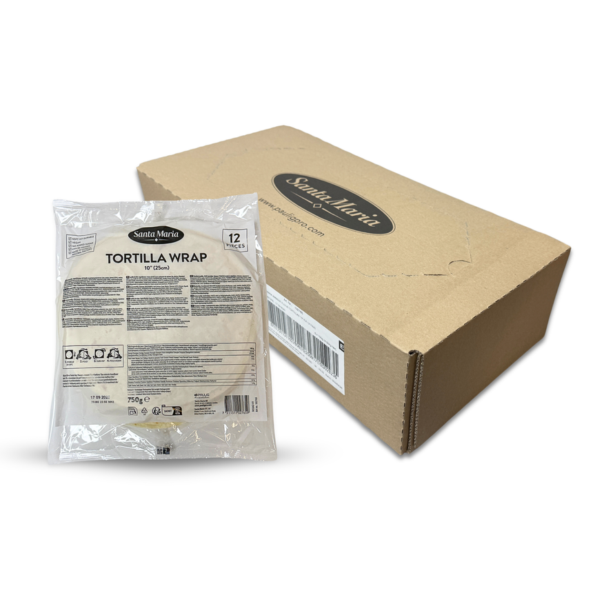 10” SANTA MARIA AMBIENT TORTILLA WRAPS 12X6
