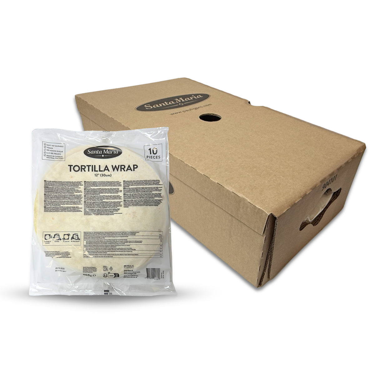 12” SANTA MARIA AMBIENT TORTILLA WRAPS 10X10