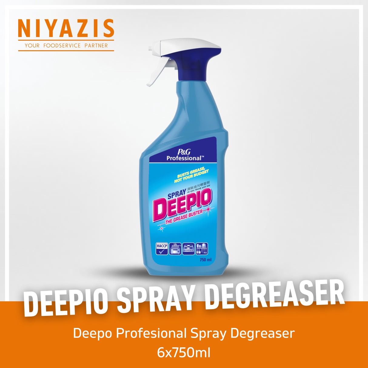 DEEPIO SPRAY DEGREASER 6X750ML