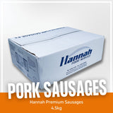 Hannah Premium Pork Sausage - Sizes Available 4's/6's/8s