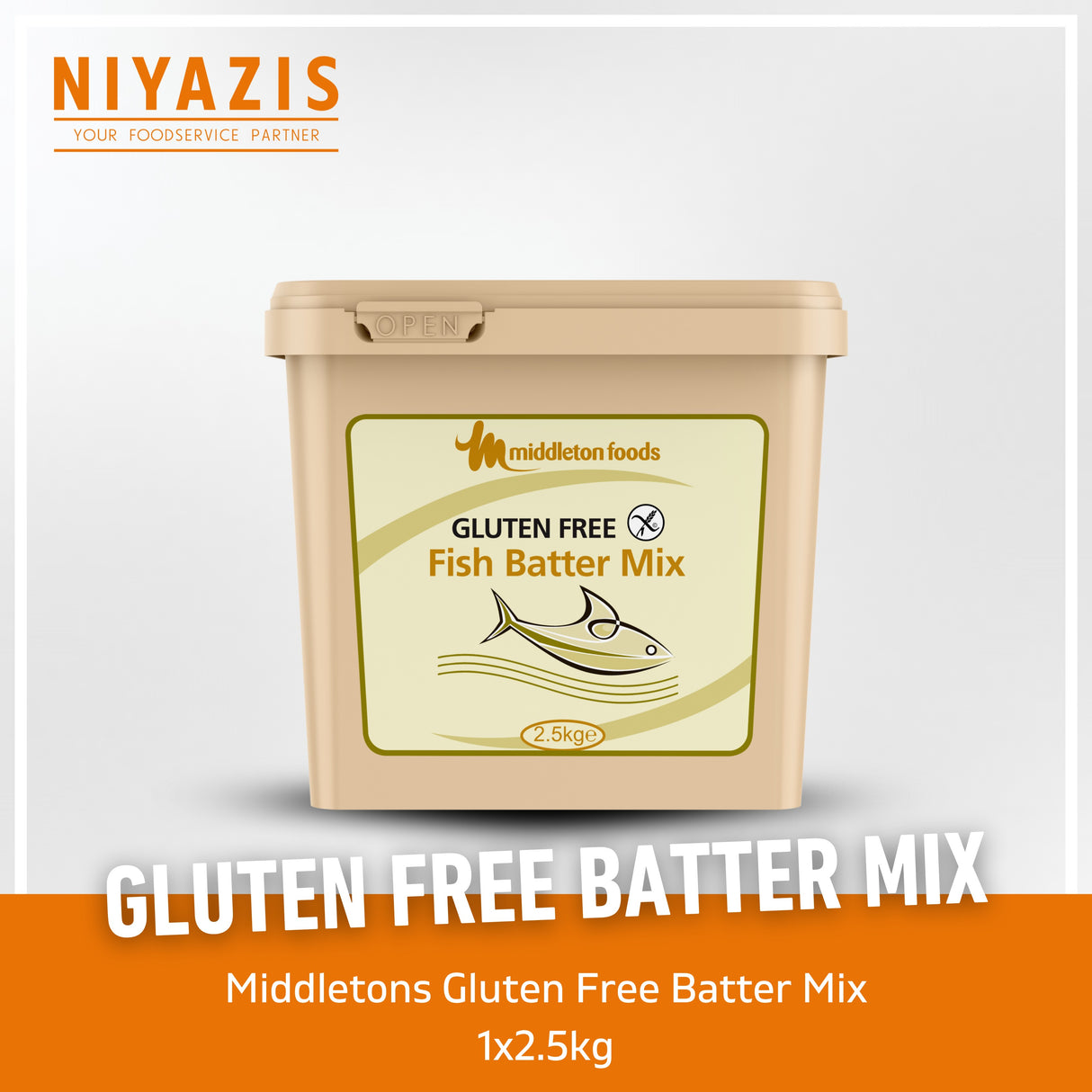 Middletons Gluten Free Batter Mix 1x2.5kg