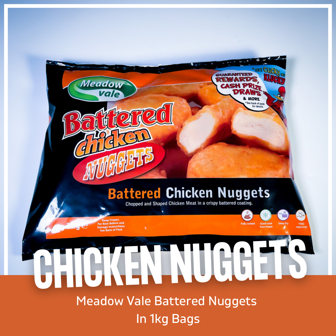Battered Chicken Nuggets 1Kg - Meadow Vale