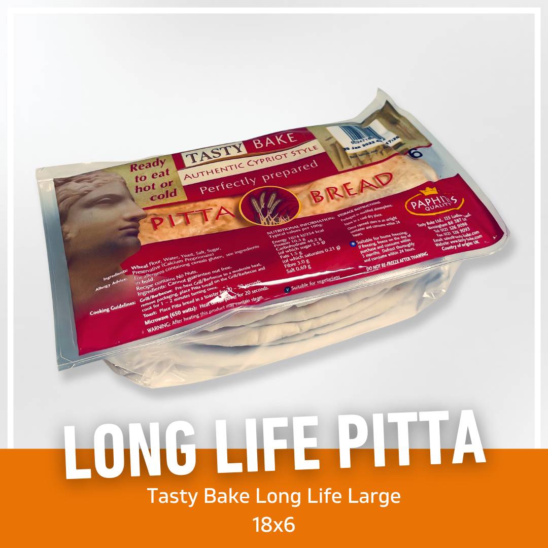 Tasty Bake Large Long Life Pitta 18x6