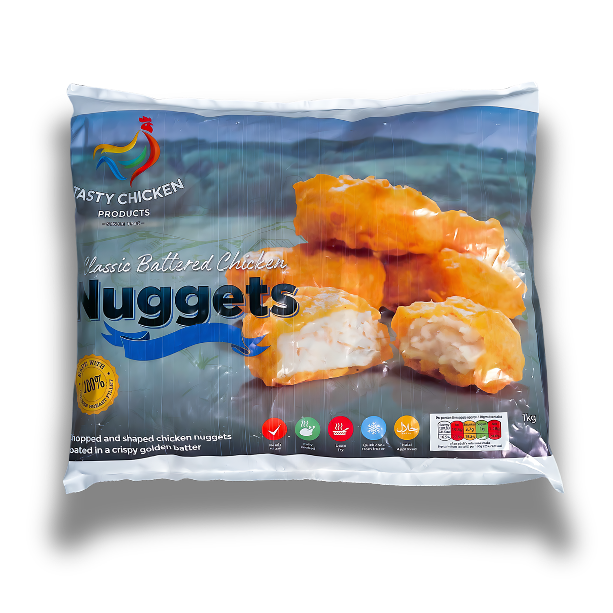Battered Chicken Nuggets 1Kg - Tasty Chicken