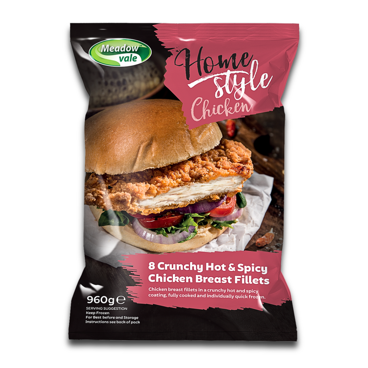 Homestyle Hot & Spicy Chicken Fillets (120g) 1x960g
