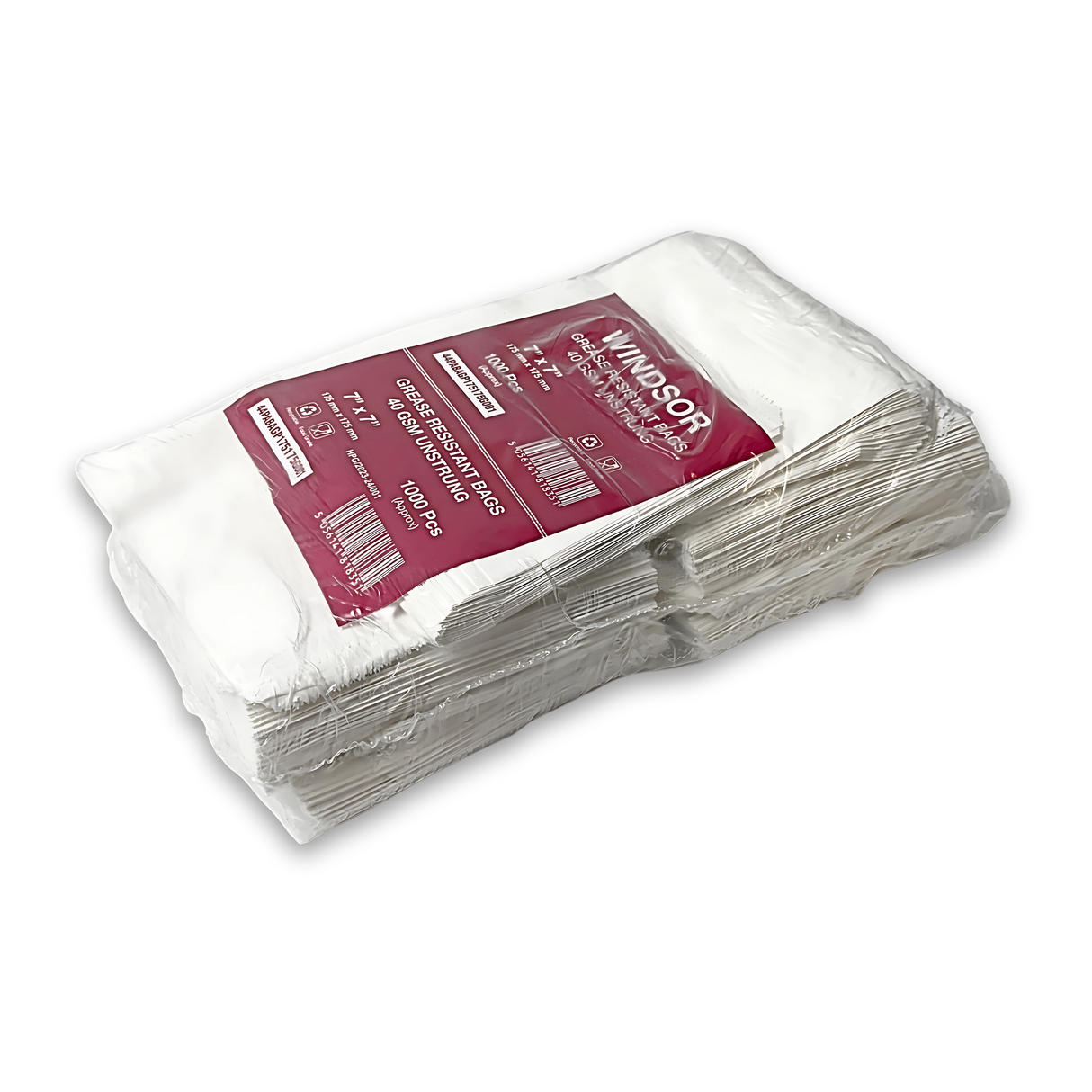 Grease Resistant Paper Bags 7x7” x1000
