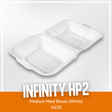 HP2 Infinity Medium Meal Boxes (White) (184x156x74mm) 1x220