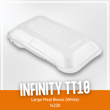 TT10 Infinity Large Meal Boxes (White) (241x155x62mm) 1x220