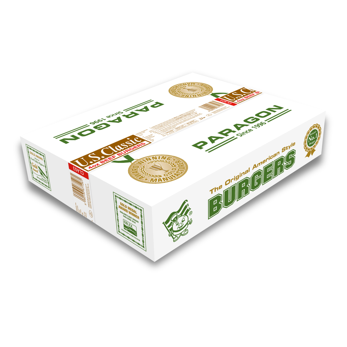 Paragon US Classic Halal Beef Burger 48X4oz